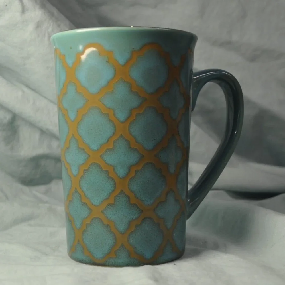 *BOGO mugs* 18 oz pier one turquoise mug (w775)
